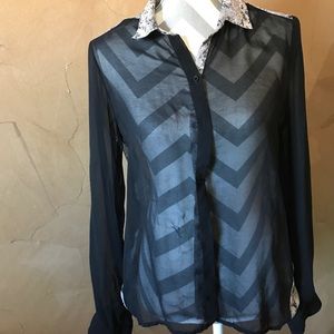 Ambiance Apparel Blouse with designed back